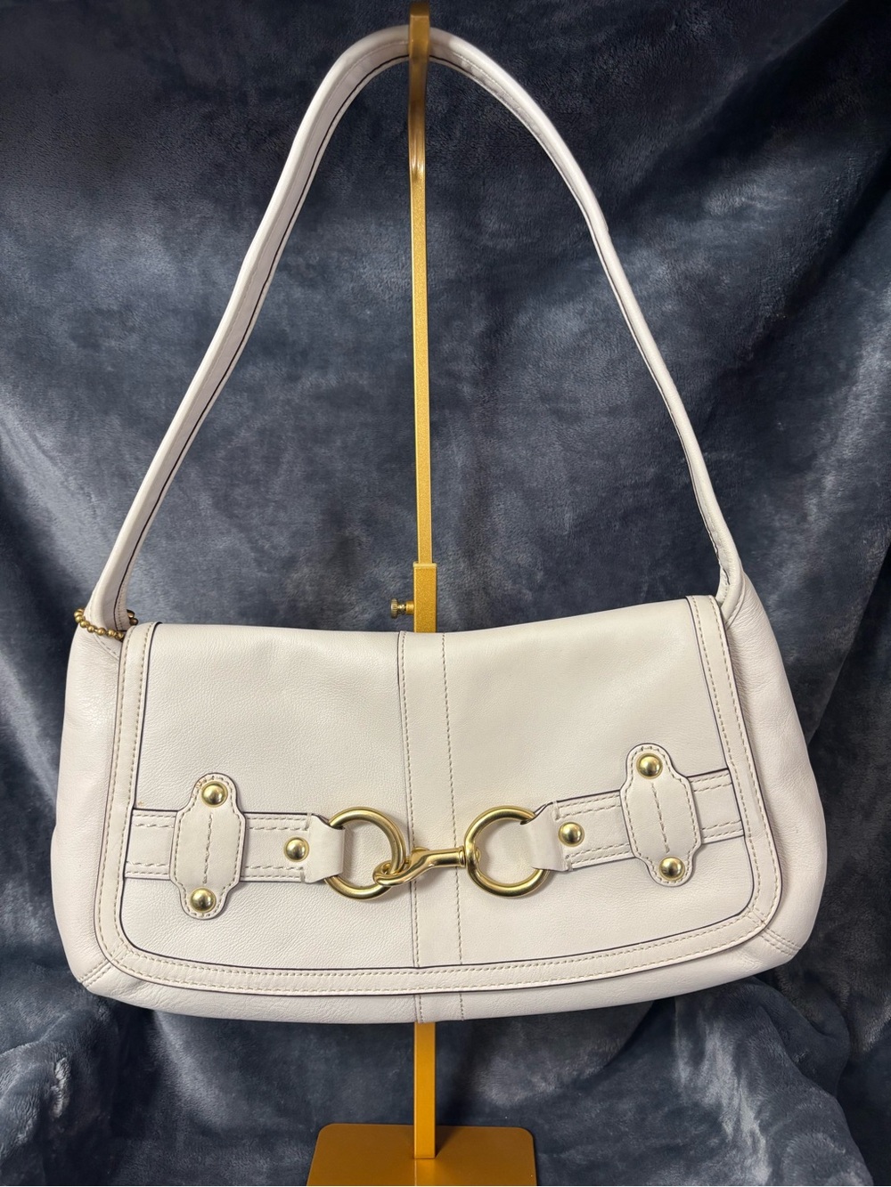Vintage Coach Ergo Belted Hobo 11262 Parchment Leather Y2K - Picture 1 of 6